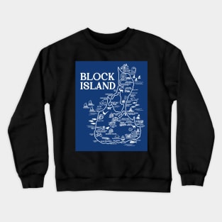 Block Island Map Art Crewneck Sweatshirt